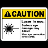 Laser In Use Wear Eye Protection Sign